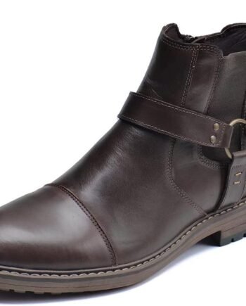 Men’s Pointed Toe Lace-Up Ankle Boots, British Style Business Wedding Dress Boots