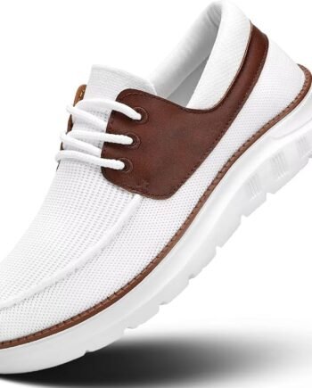Men's Lace-Up Casual Loafers Breathable Mesh Walking Shoes