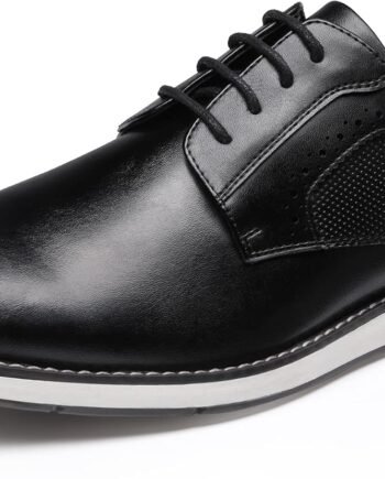 Men's Plain-Toe Oxford Derby Dress Shoes