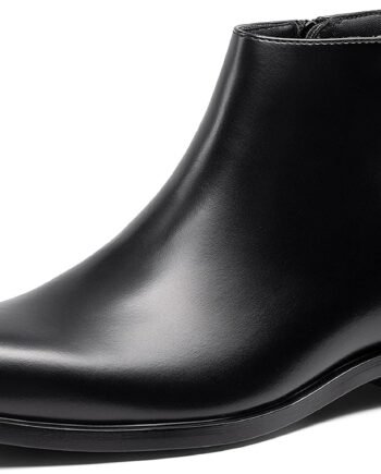 Men’s Side Zipper Chelsea Boots, Classic Casual and Formal Leather Ankle Boots