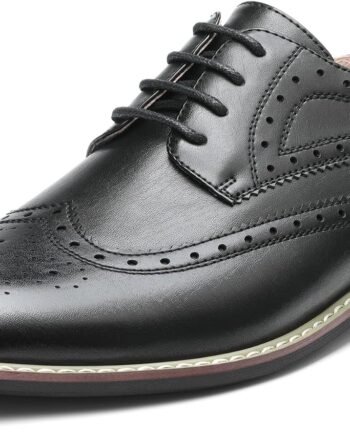 Men's Classic Wingtip Lace-Up Oxford Dress Shoes