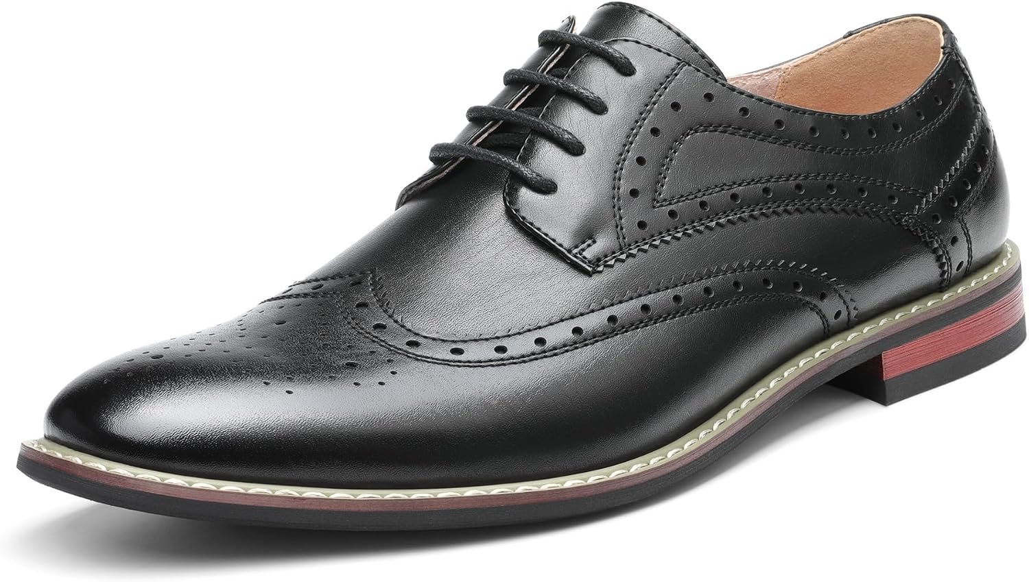 Men's Classic Wingtip Lace-Up Oxford Dress Shoes