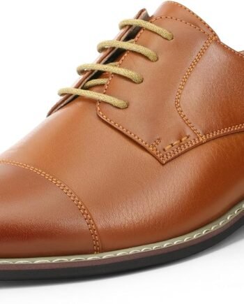 Men's Modern Wingtip Lace-Up Oxford Dress Shoes