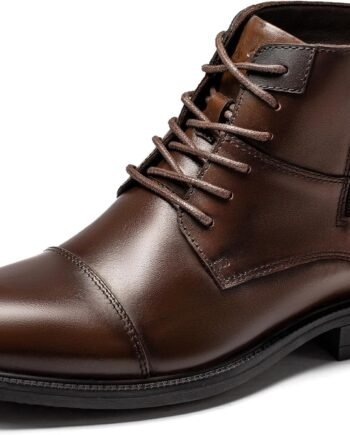 Lightweight Men’s Dress Ankle Boots, Side Zip Business Casual Boots