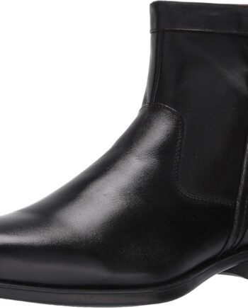 Men’s Fashion Zip-Up Ankle Boots, Simple Modern Casual Leather Boots