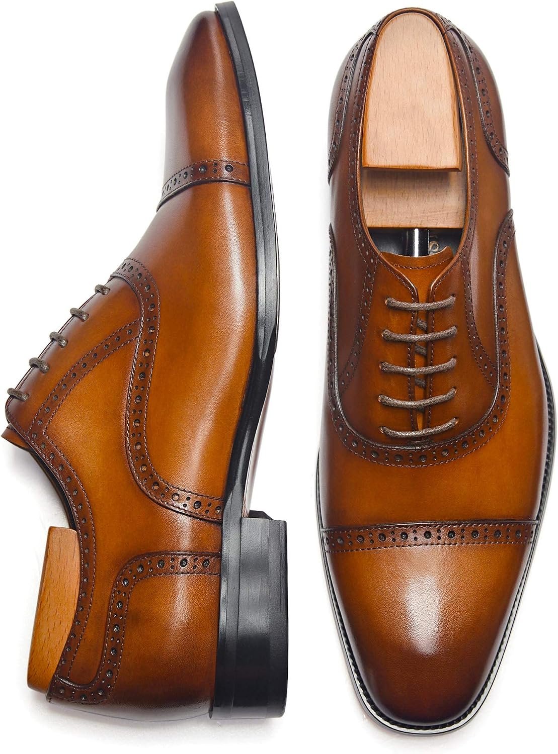 Men's Modern Leather Oxford Formal Dress Shoes